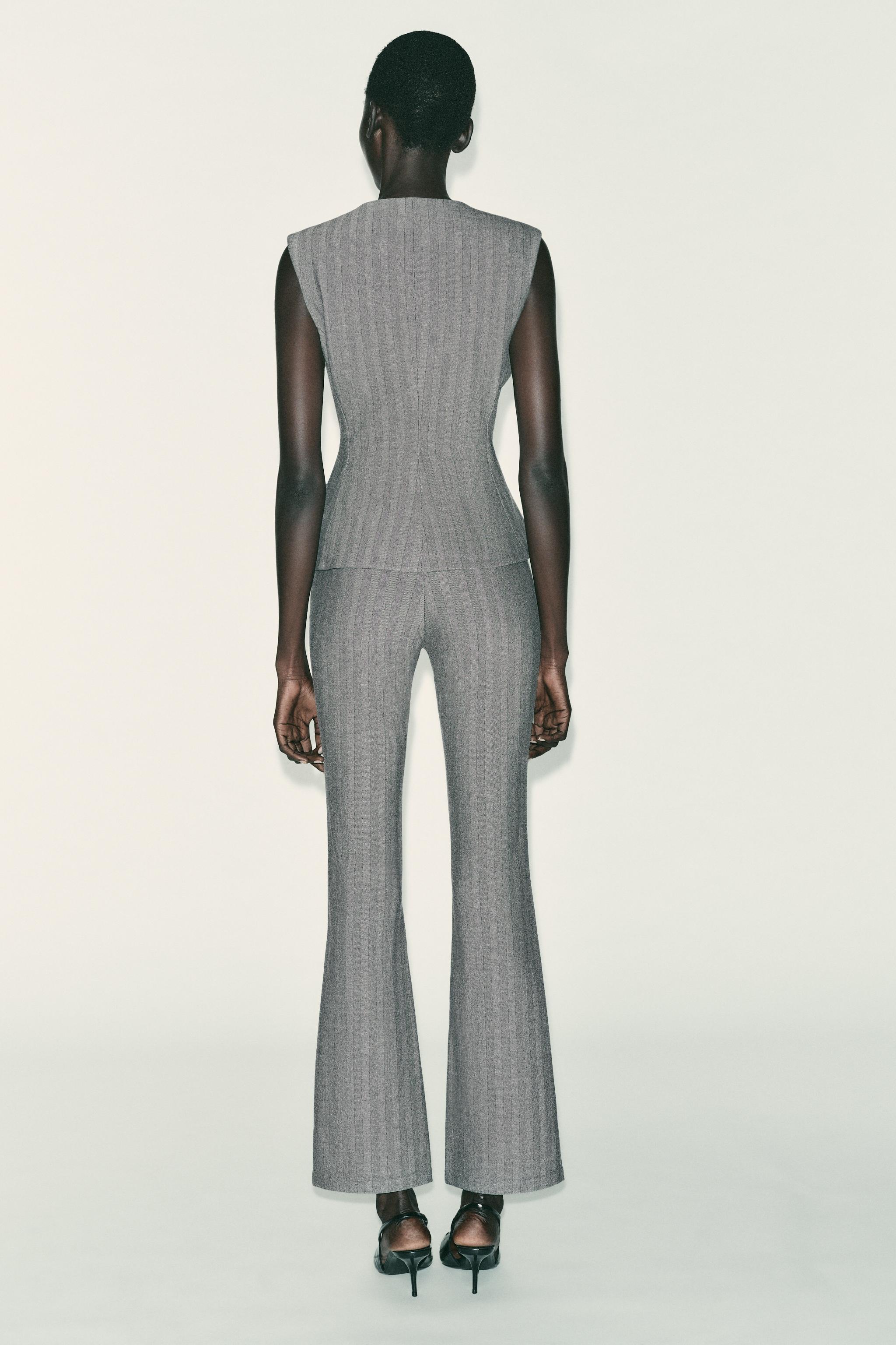 HERRINGBONE FLARED VEST